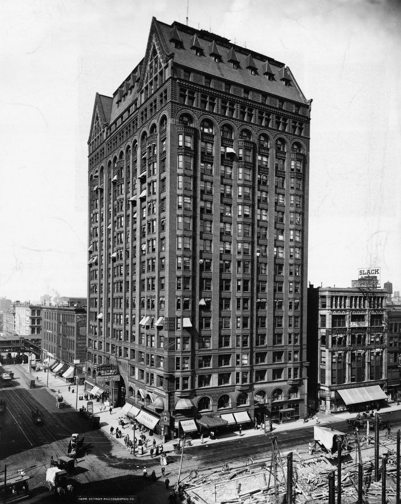 Detail of View Of Masonic Temple/Capitol Building by Anonymous