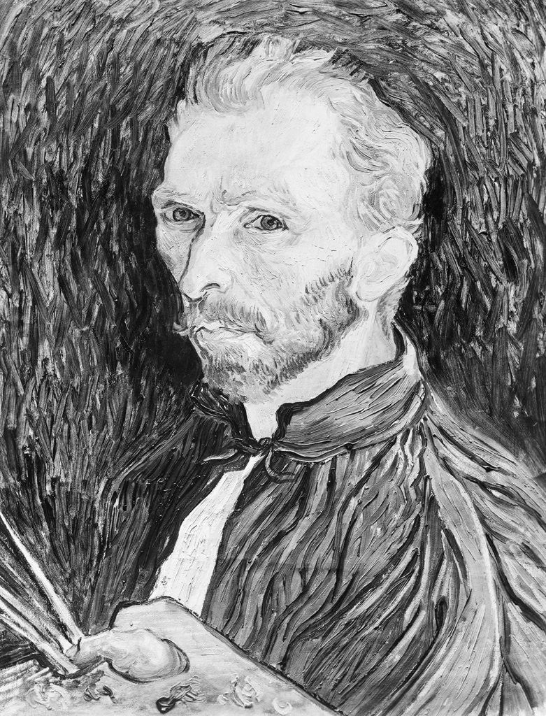 Detail of Self-Portrait by Vincent Van Gogh