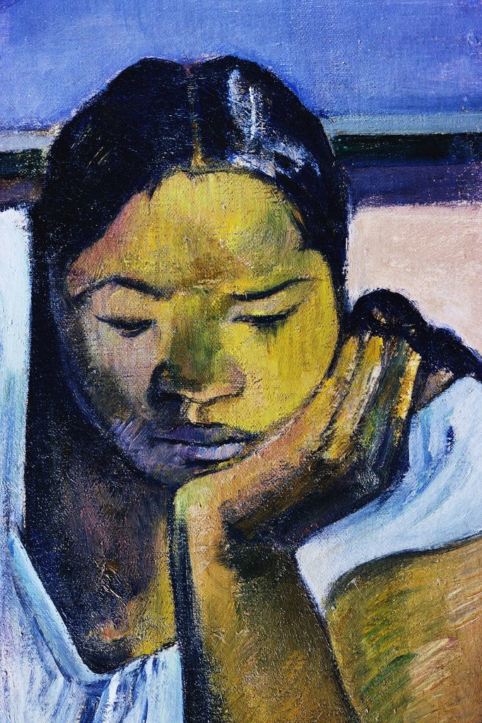 Detail of Detail of Woman from Te Faaturuma by Paul Gauguin