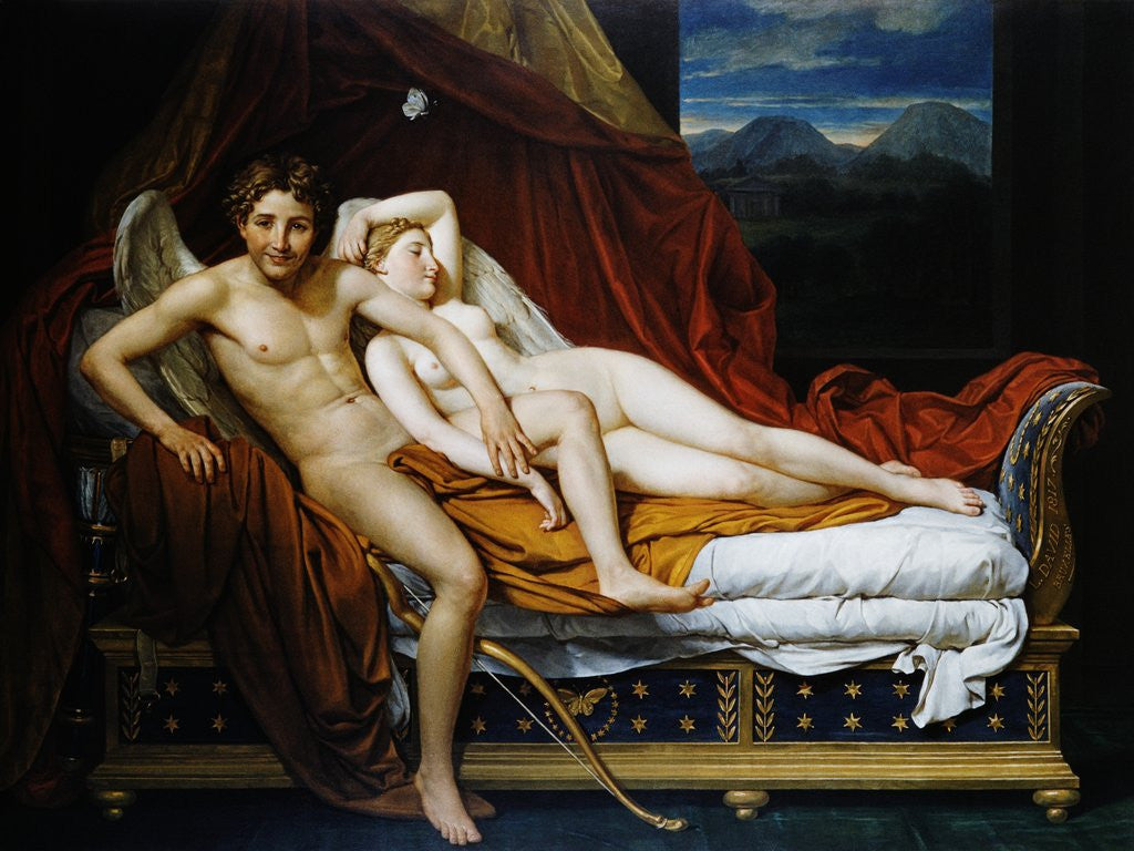 Detail of Cupid and Psyche by Jacques-Louis David