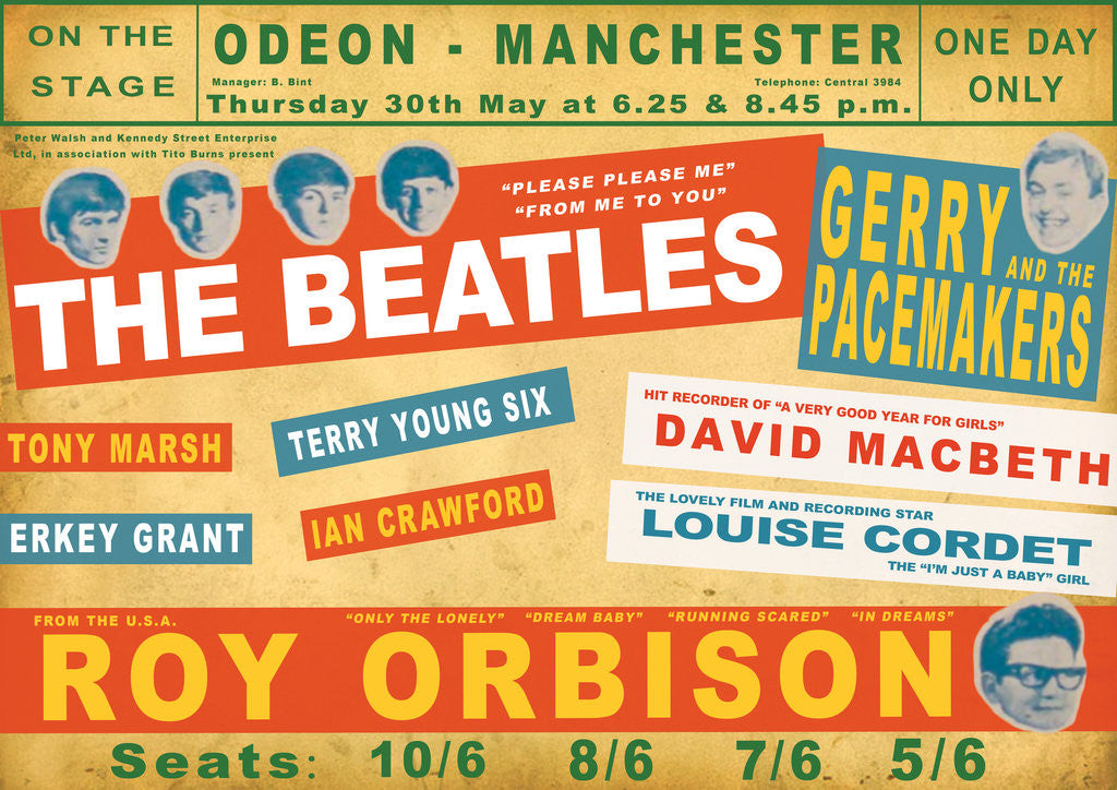 Detail of Beatles Concert Poster by Rokpool