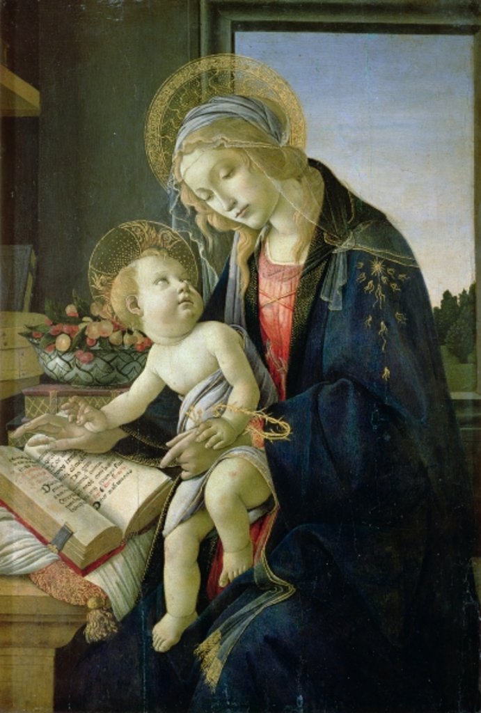 Detail of Madonna of the Book, c. 1480-81 by Sandro Botticelli