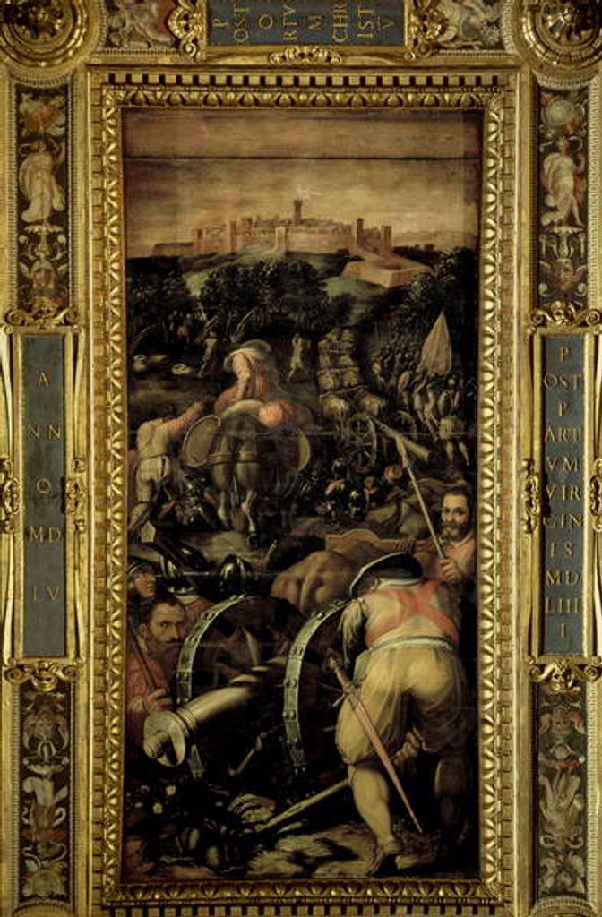 Detail of The Capture of Monteriggion by Giorgio (and workshop) Vasari