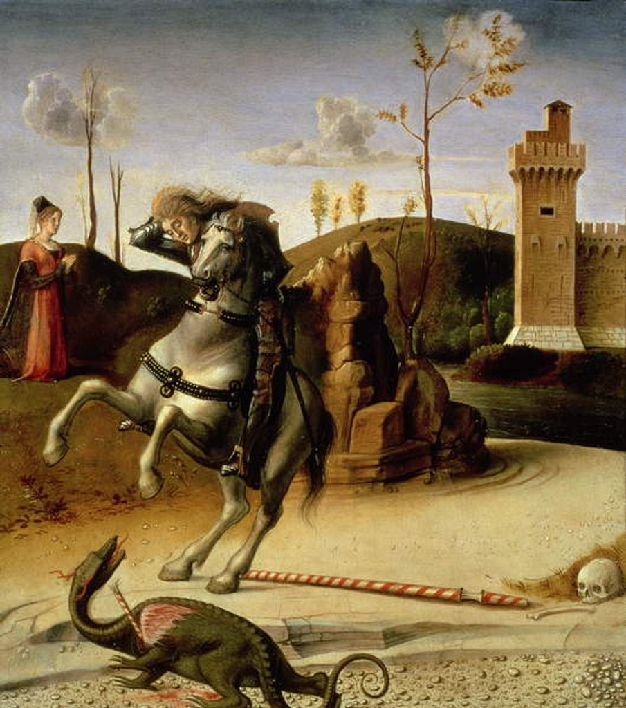 Detail of St. George and the Dragon, predella by Giovanni Bellini