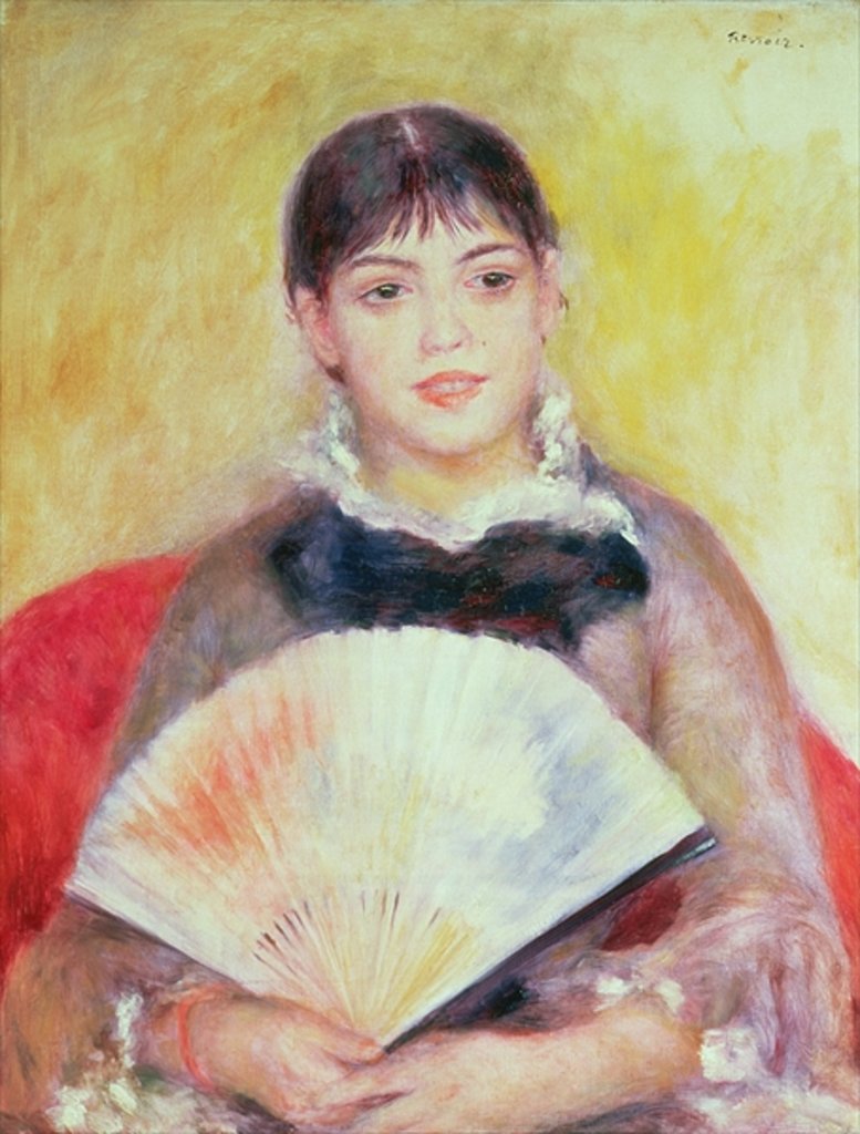 Detail of Girl with a Fan, 1881 by Pierre Auguste Renoir