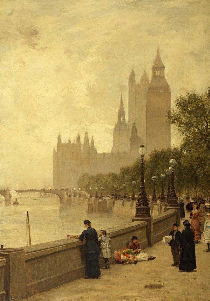 Detail of The Thames Embankment by James Aumonier