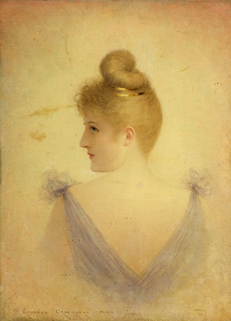 Detail of A Blonde by Georges Croegaert