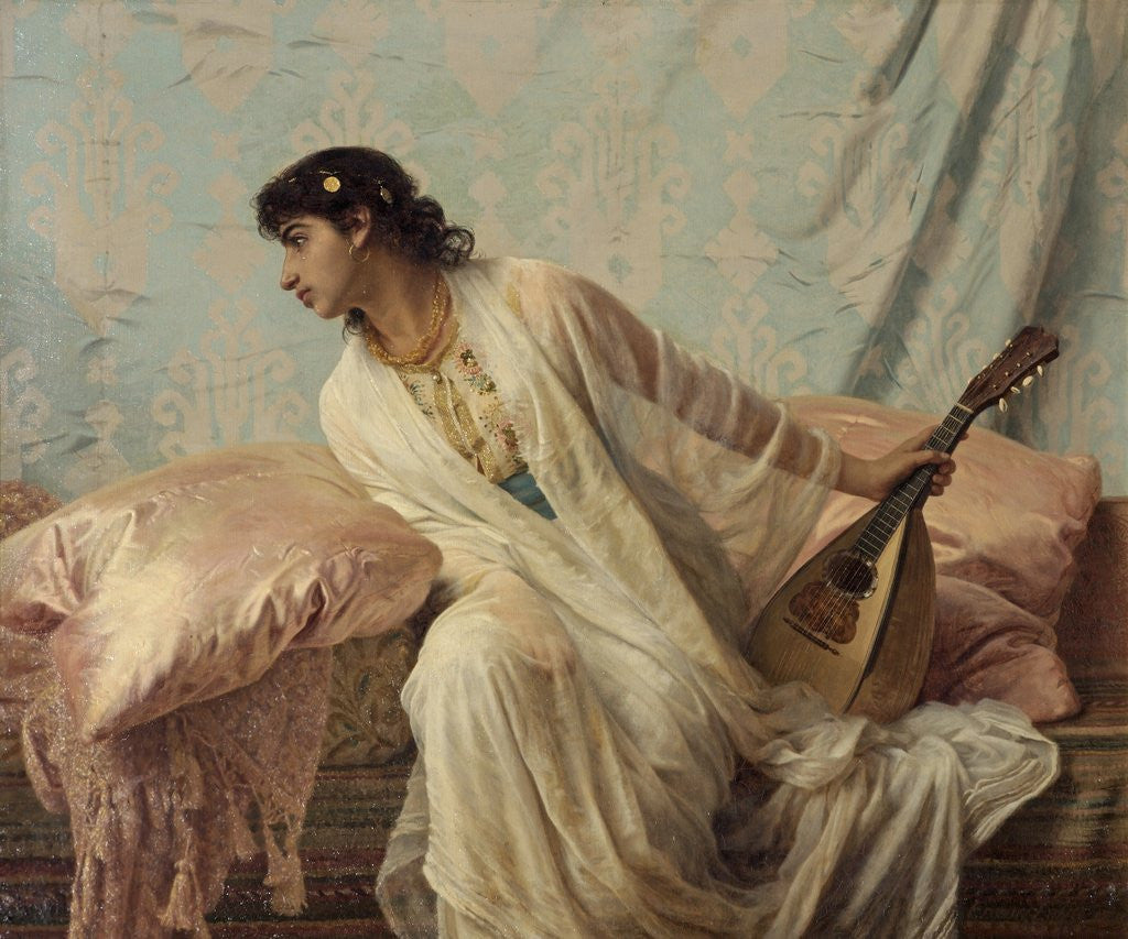 Detail of Then to Her Listening Ear Responsive Chords Came Familiar, Sweet and Low by Edwin Longsden Long