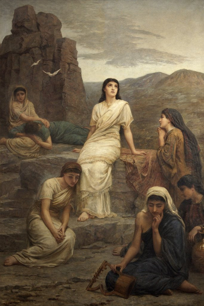 Detail of Jephthah's Vow; In the Wilderness by Edwin Longsden Long