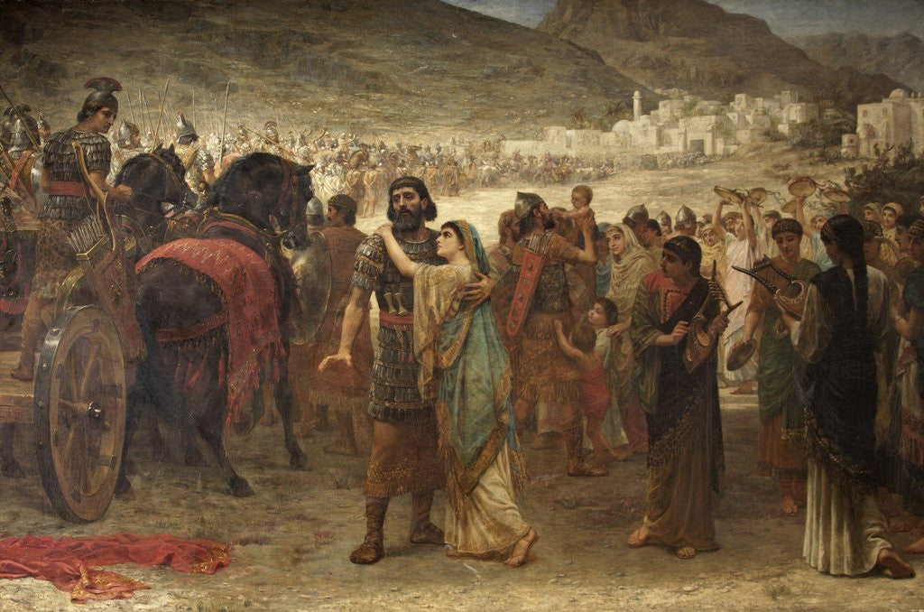 Detail of Jephthah's Vow; The Return by Edwin Longsden Long