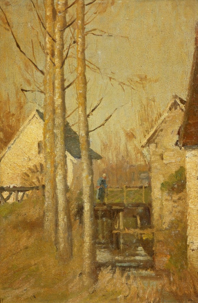 Detail of A Footbridge by a Mill by Anonymous