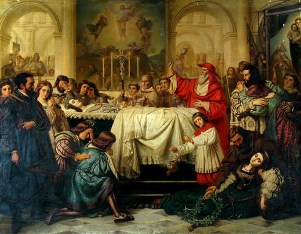 Detail of Death of Raphael by Carl Thiel