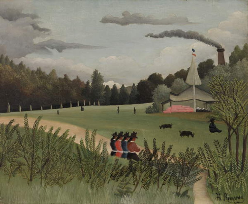 Detail of Park with Figures by Henri J.F. Rousseau