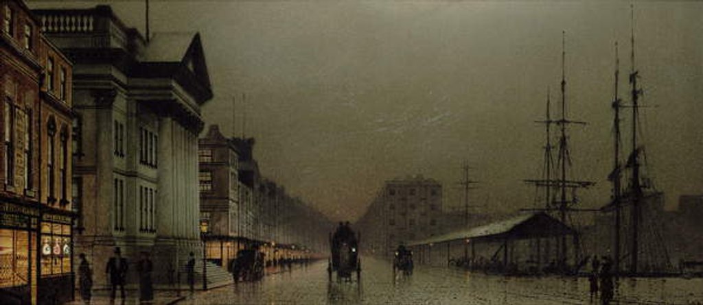 Detail of Liverpool, 1893 by John Atkinson Grimshaw