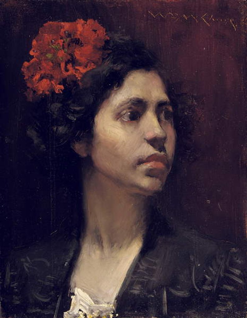 Detail of Spanish Girl by William Merritt Chase