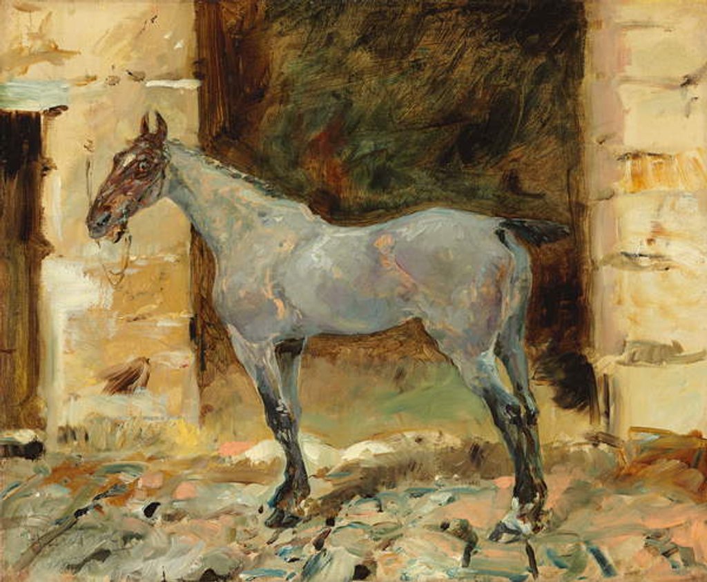 Detail of Tethered Horse; Cheval attache, c.1881 by Henri de Toulouse-Lautrec