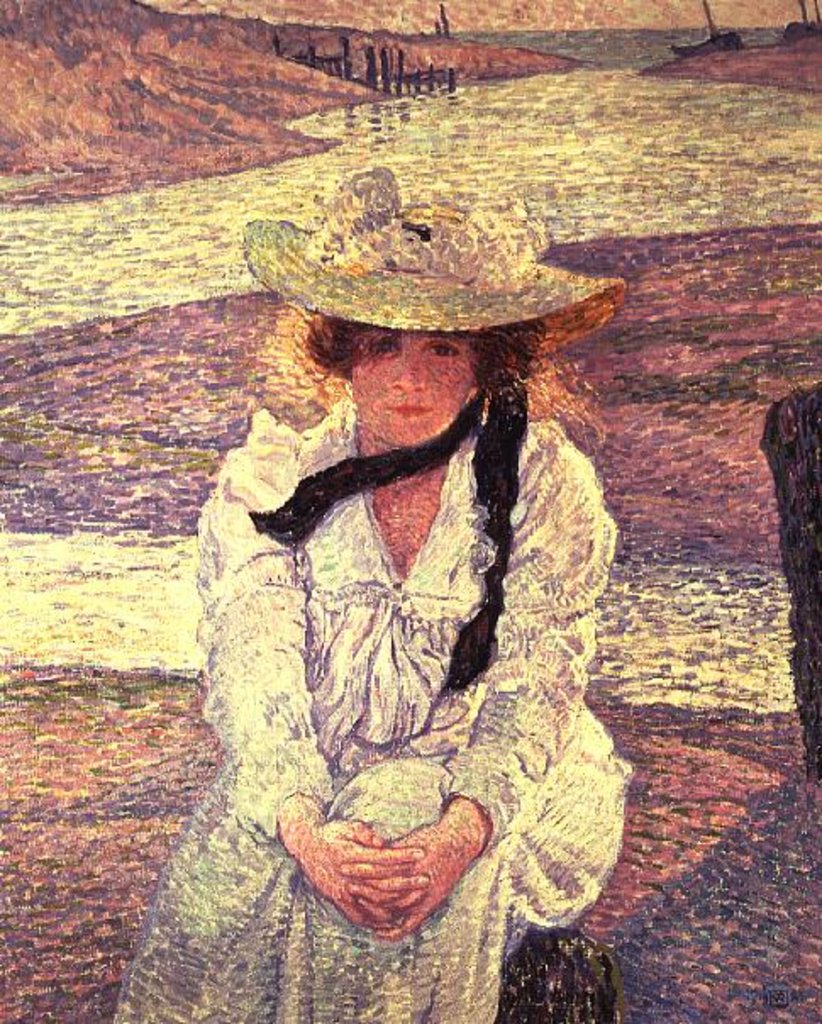 Detail of Young Woman on the Banks of the Greve River, 1901 by Theo van Rysselberghe