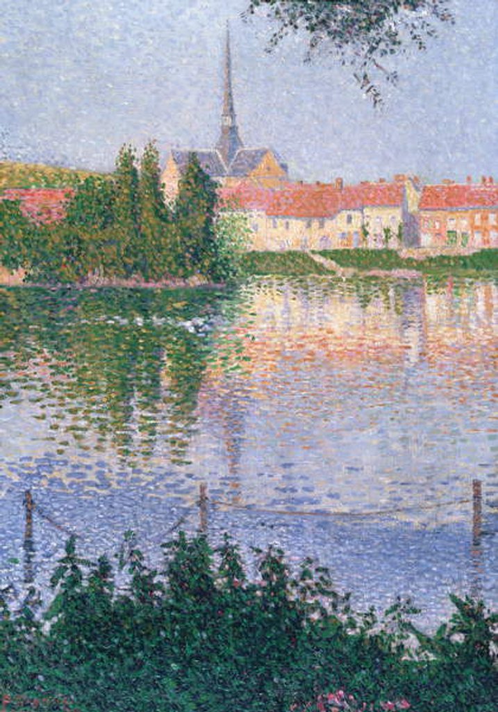 Detail of The Island at Lucas near Les Andelys by Paul Signac
