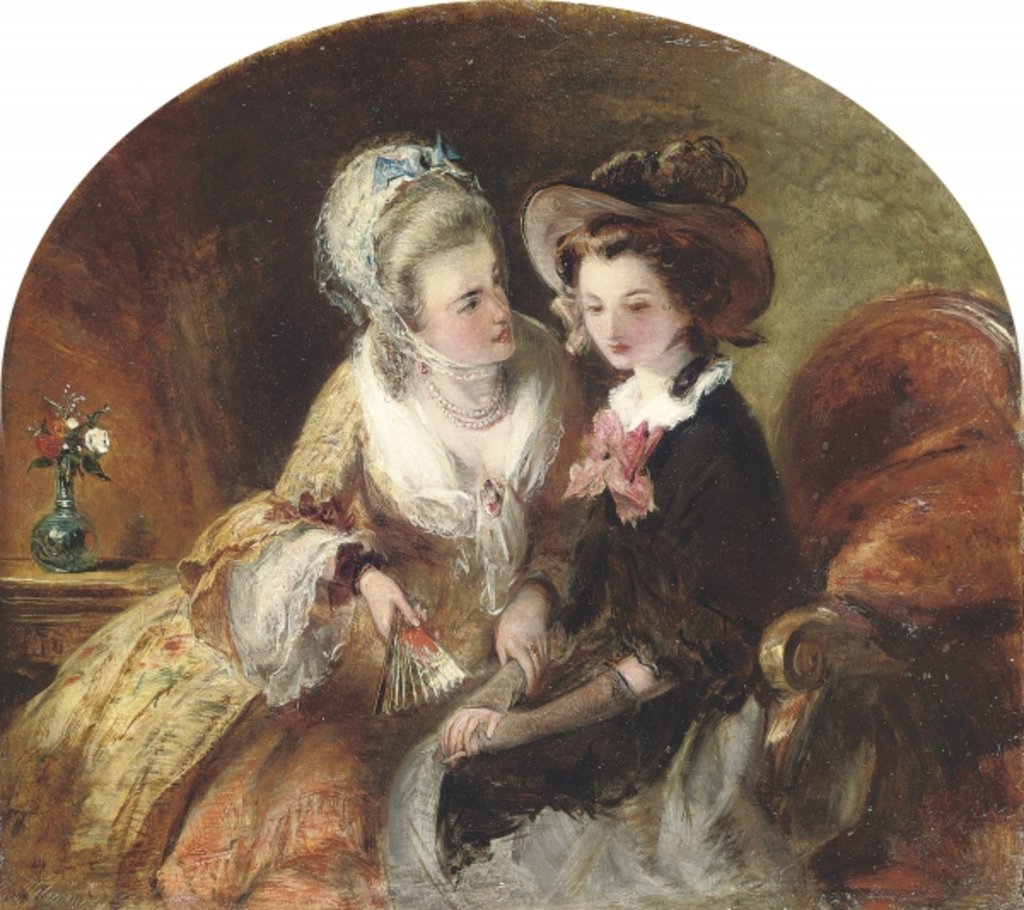 Detail of The town and country belle, 1852 by Abraham Solomon