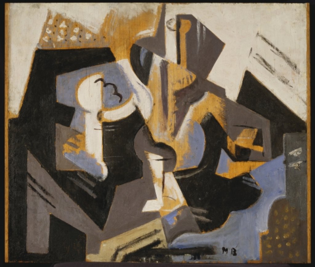 Detail of Cubist Still Life in Blue and Grey, c.1917 by Maria Blanchard