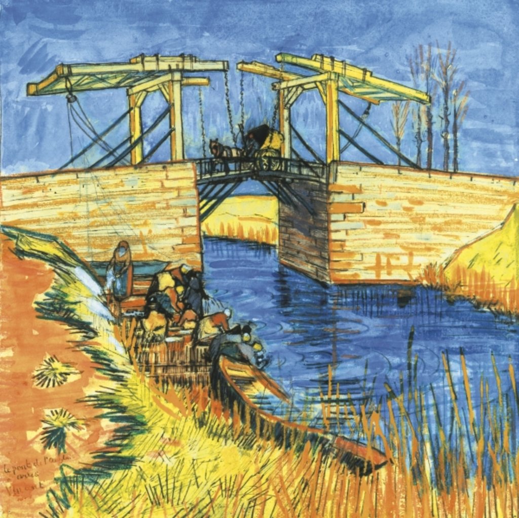 Detail of Le Pont de Langlois a Arles, 1888 by Vincent van Gogh