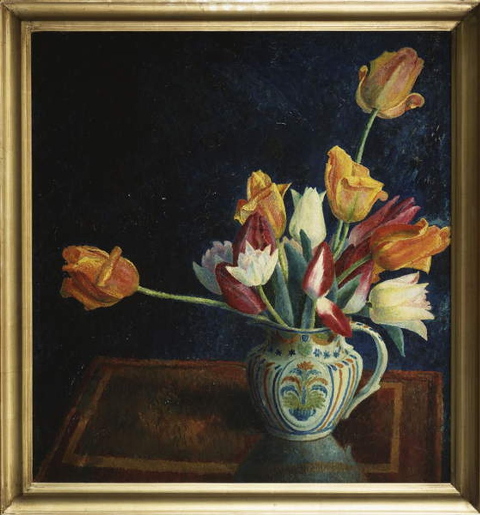 Detail of Tulips in a Staffordshire Jug by Dora Carrington