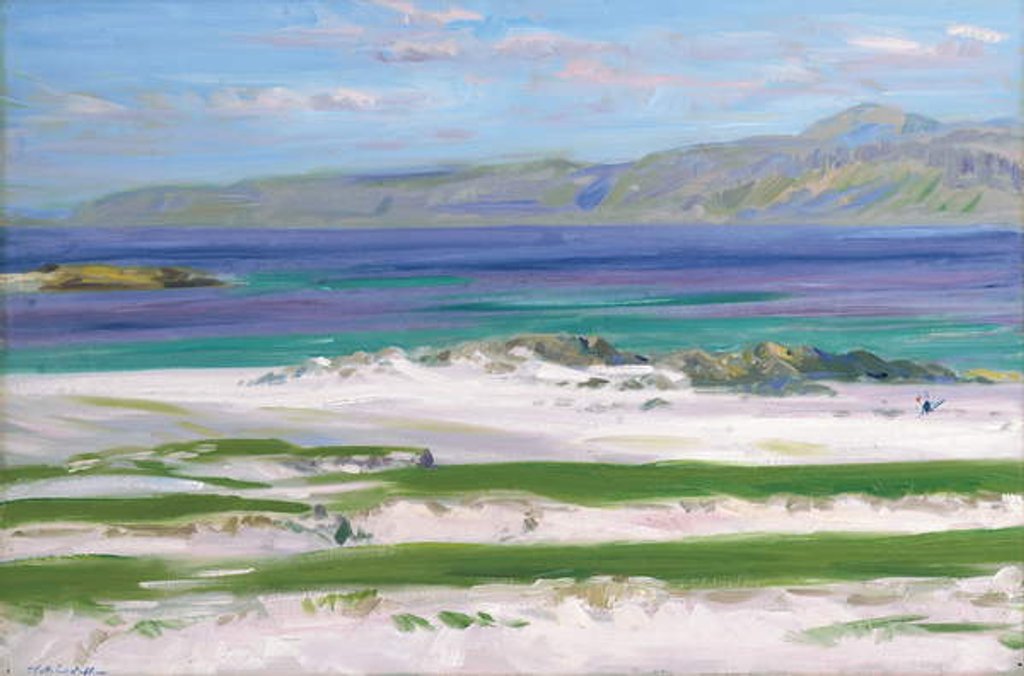 Detail of Iona Sound and Ben More by Francis Campbell Boileau Cadell