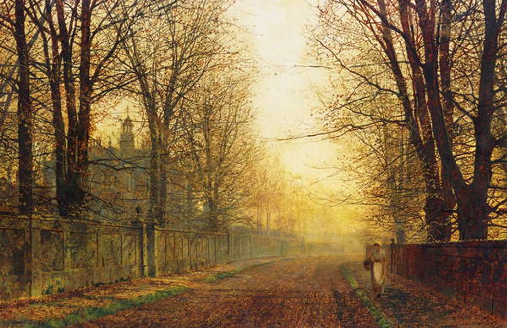 Detail of The Autumn's Golden Glory by John Atkinson Grimshaw