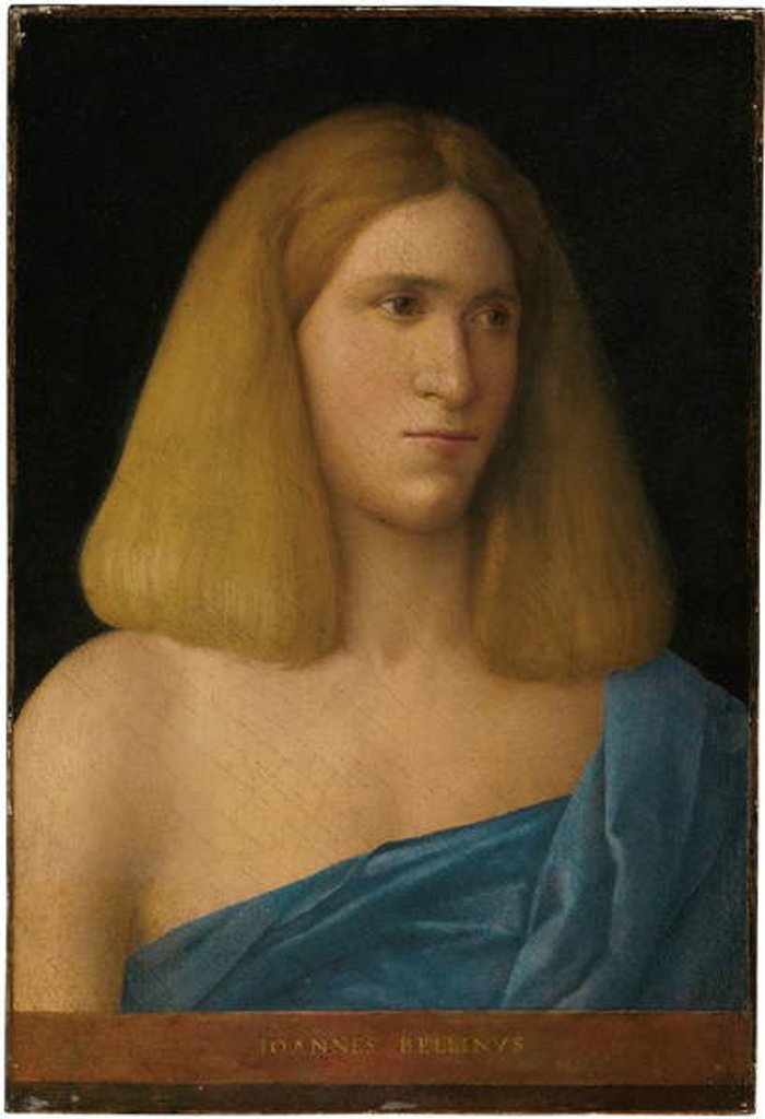 Detail of Portrait of a young man by Giovanni Bellini