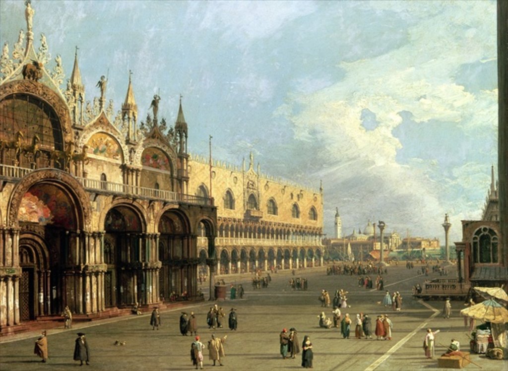 Detail of St.Mark's Square, Venice by Canaletto