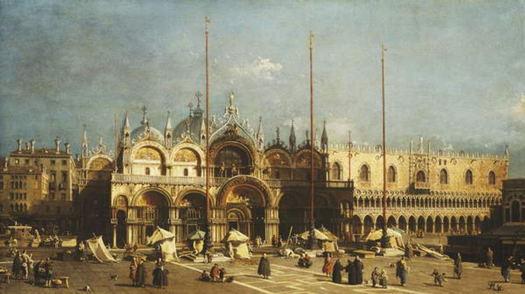 Detail of San Marco and the Doge's Palace, Venice by Canaletto
