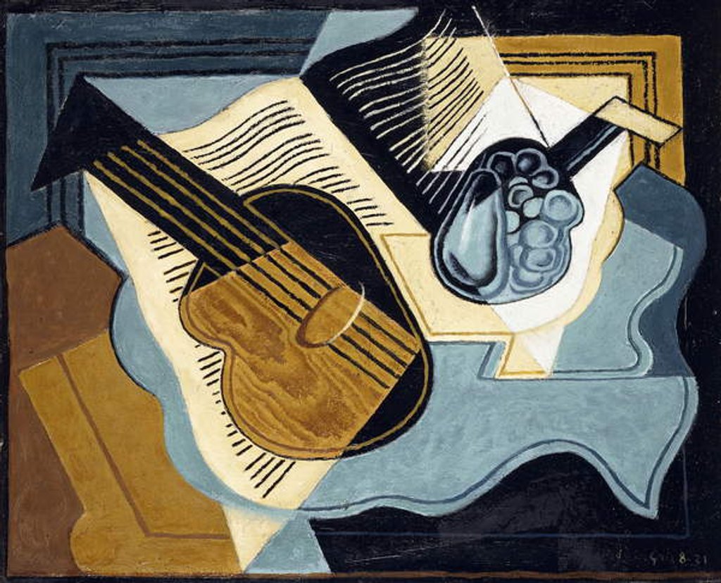 Detail of Guitar and Fruit-bowl, 1921 by Juan Gris