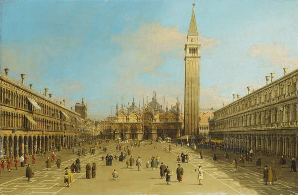 Detail of The Piazza San Marco, Venice, looking East by Canaletto