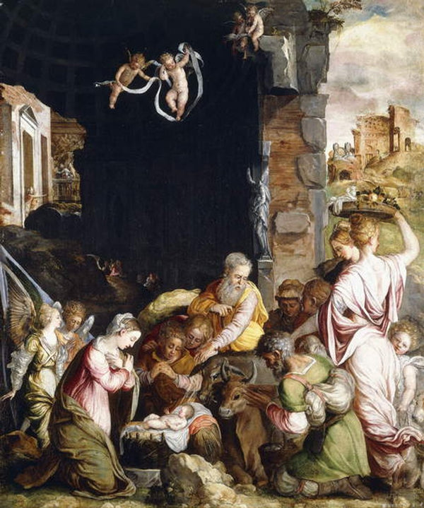 The Adoration of the Shepherds posters & prints by Friedrich Sustris