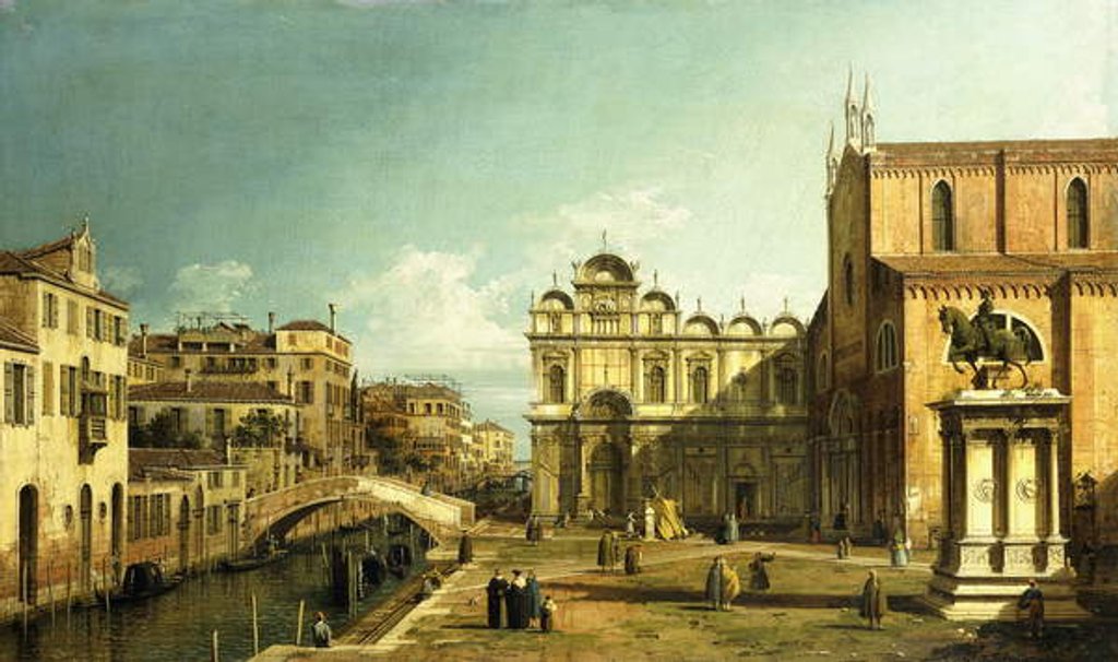 Detail of The Campo Santi Giovanni e Paolo, Venice, 1738-9 by Canaletto