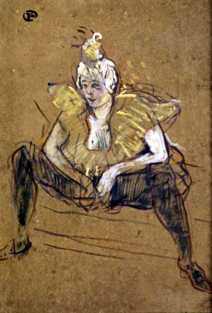 Detail of The Clowness Cha-U-Kao Seated, 1895 by Henri de Toulouse-Lautrec