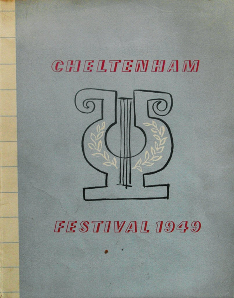 Detail of 1949 Cheltenham Music Festival Programme Cover by Cheltenham Festivals