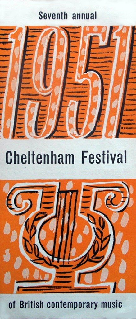 Detail of 1951 Cheltenham Music Festival Programme Cover by Cheltenham Festivals
