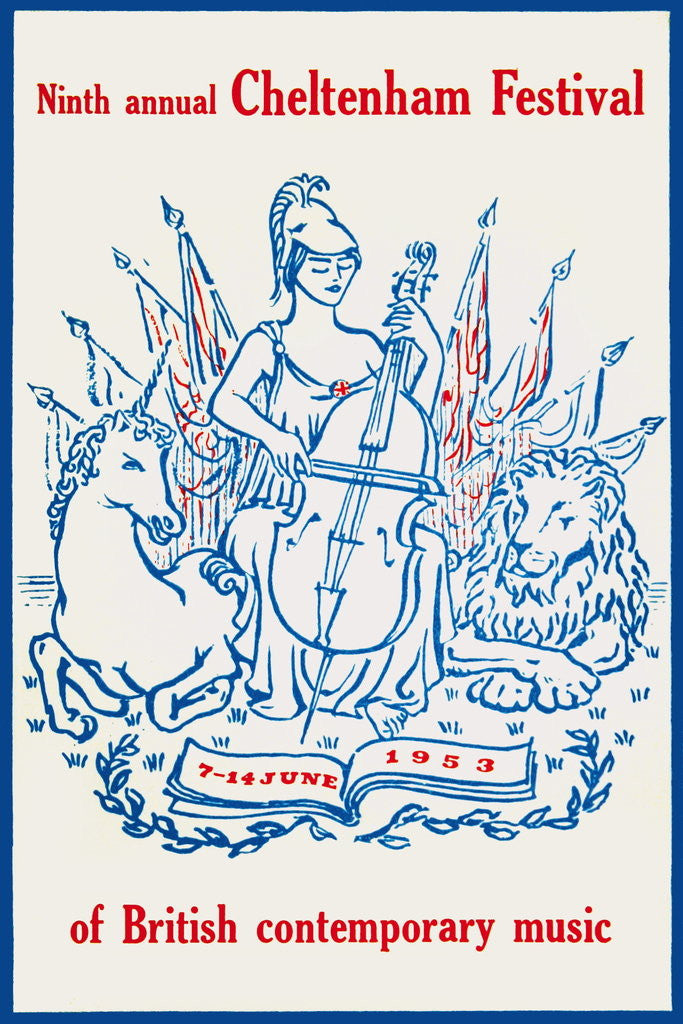 Detail of 1953 Cheltenham Music Festival Programme Cover by Cheltenham Festivals