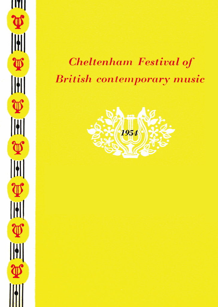 Detail of 1954 Cheltenham Music Festival Programme Cover by Cheltenham Festivals