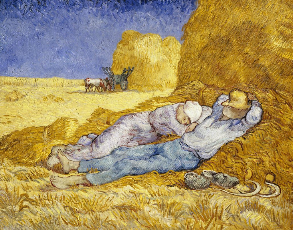 Detail of Noon: Rest by Vincent Van Gogh