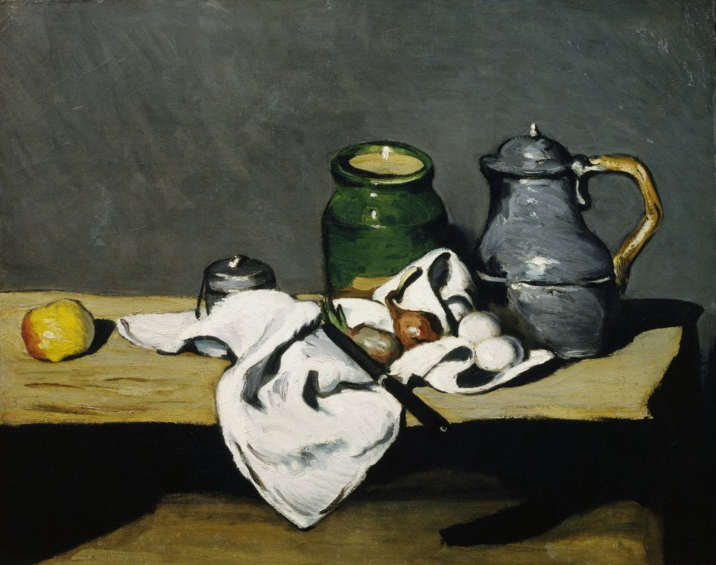 Detail of Still Life with Kettle by Paul Cezanne