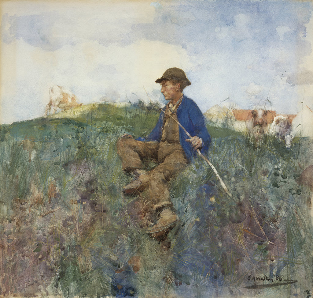 Detail of The Herd Boy by Edward Arthur Walton
