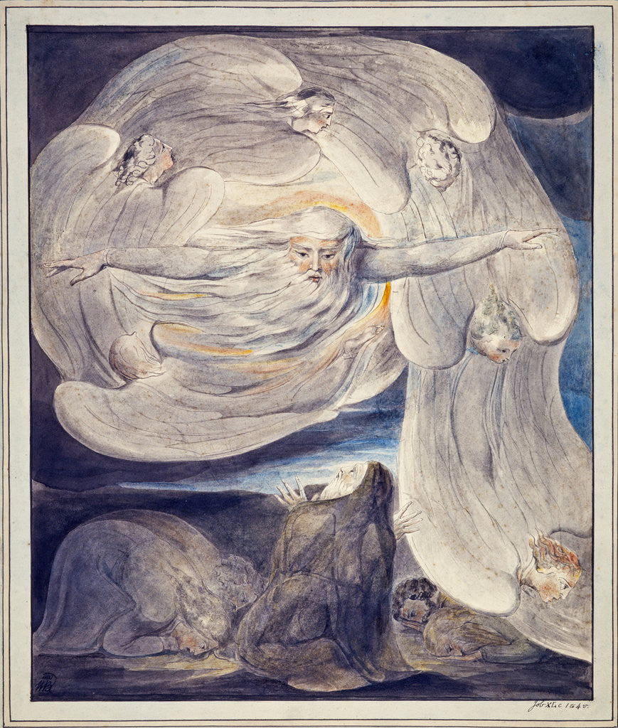 Detail of The Lord Answering Job from the Whirlwind by William Blake