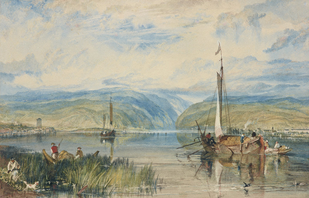 Detail of Neuwied and Weise Thurn, with Hoch's Monument on the Rhine, looking towards Andernach by Joseph Mallord William Turner