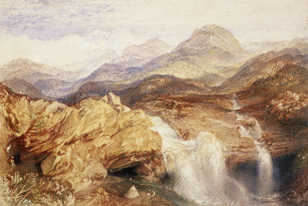 Detail of Falls near the Source of the Jumna in the Himalayas by Joseph Mallord William Turner