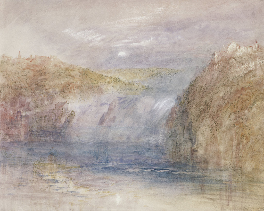 Detail of Falls of the Rhine at Schaffhausen, Moonlight by Joseph Mallord William Turner