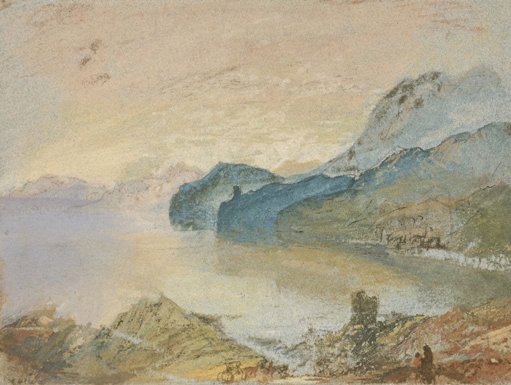 Detail of Lake Como looking towards Lecco by Joseph Mallord William Turner