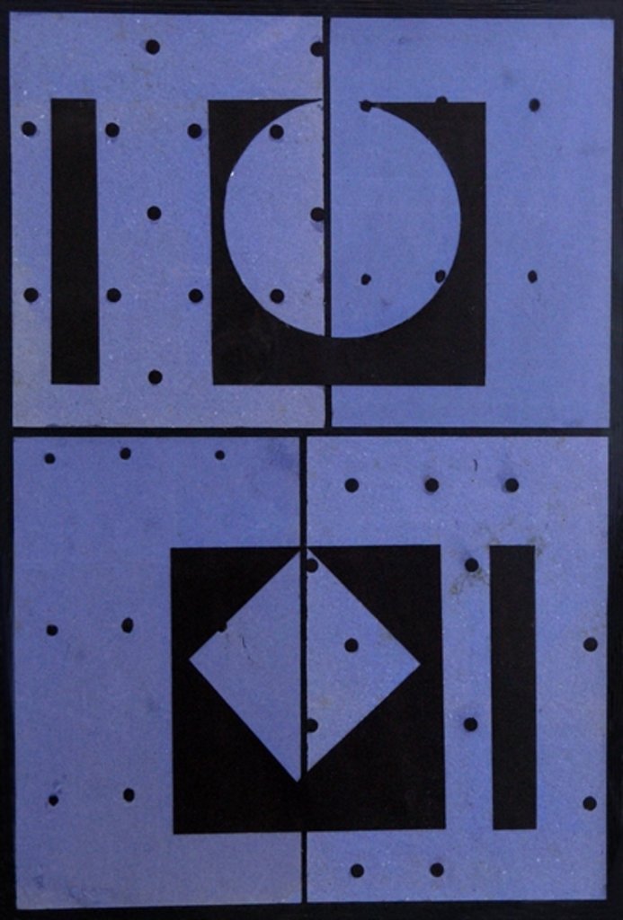Detail of Collage, Blue Mercato, 2004 by George Dannatt