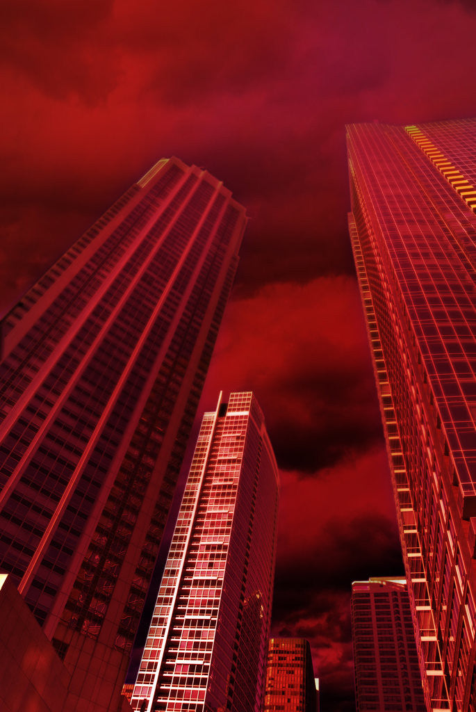Detail of Red buildings by Ricardo Demurez